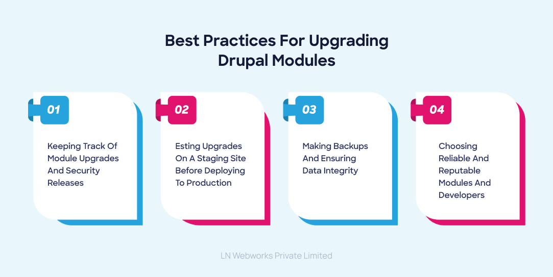 Best practices for upgrading modules