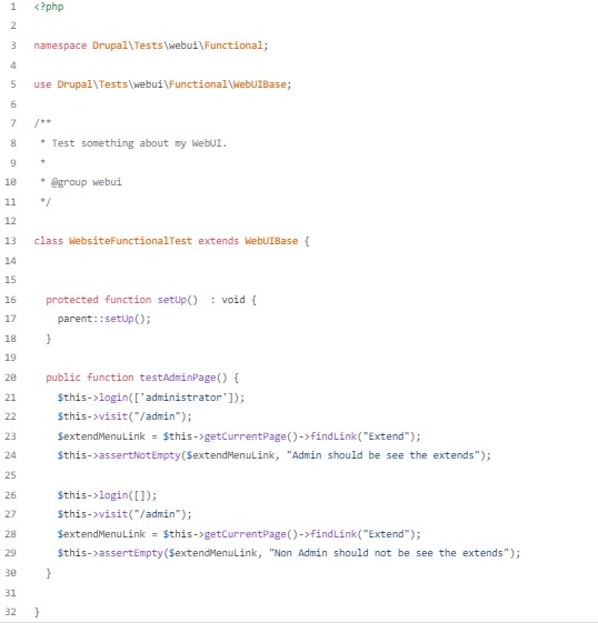 Functional Testing of the Web HTML