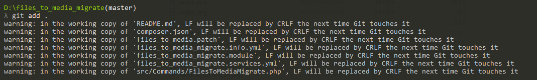 Run the command git add 