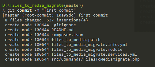 command git commit