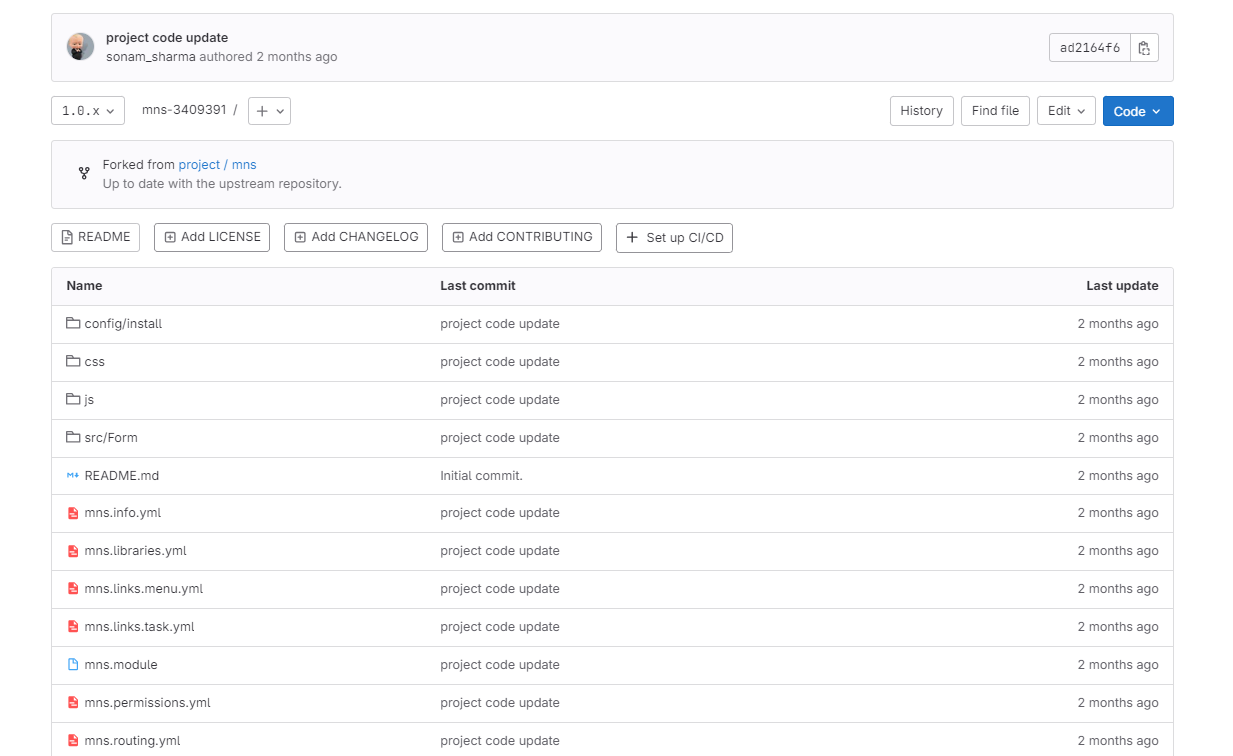 commit change button