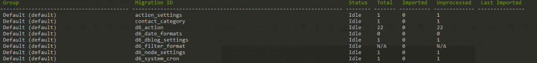 Check Migration Status
