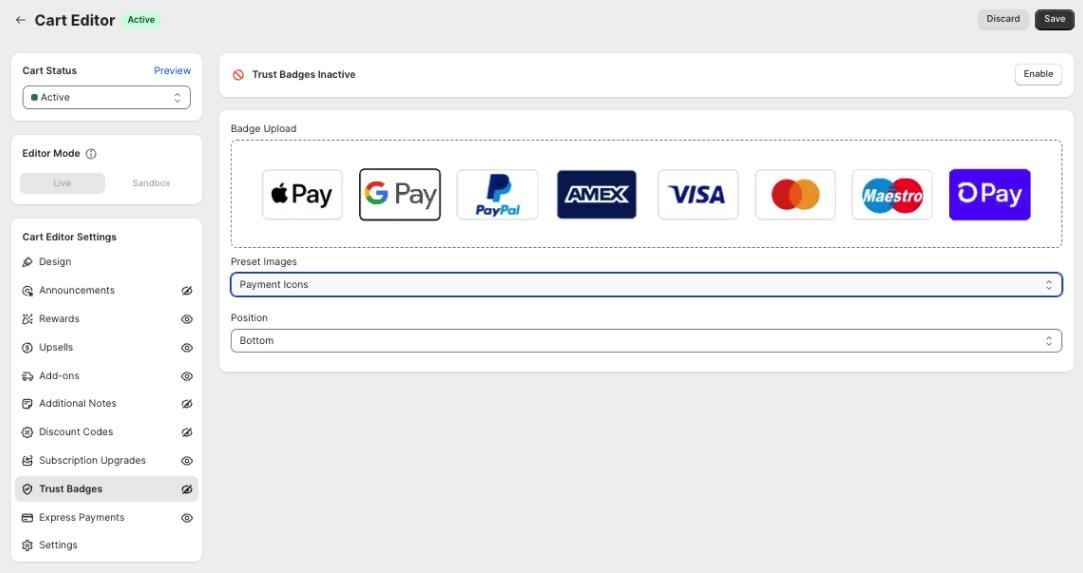 Trust Badges to Your Cart
